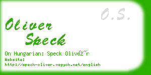 oliver speck business card